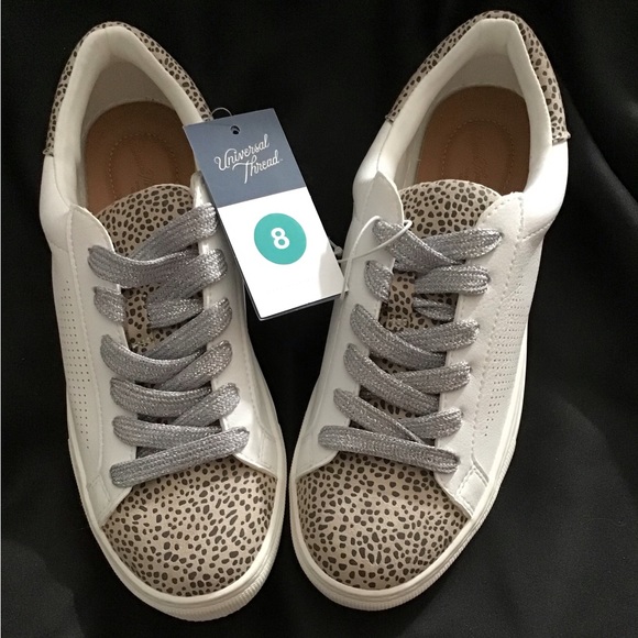 Universal Thread Caddy White with Leopard Print Sneaker - Picture 2 of 6